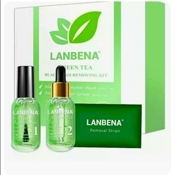 lanbena Other - - LANBENA Green Tea Blackhead Removing Kit, 3 in 1 Green Tea Oil nwt